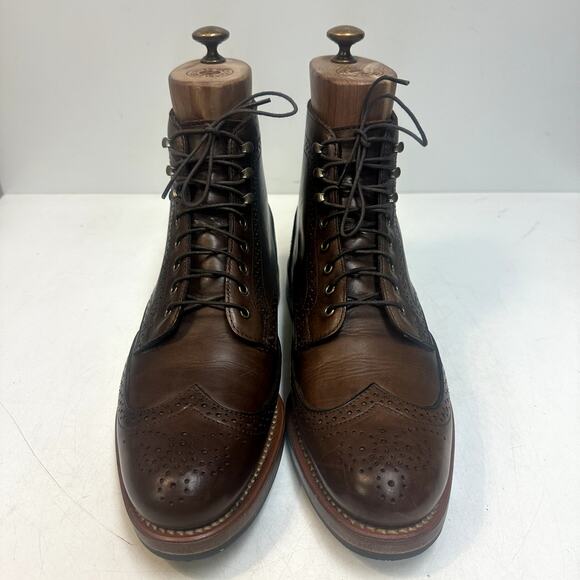 WORN TWICE Rancourt & Co. Wingtip Brogue Derby Boot Chromexcel Maine USA 8 D